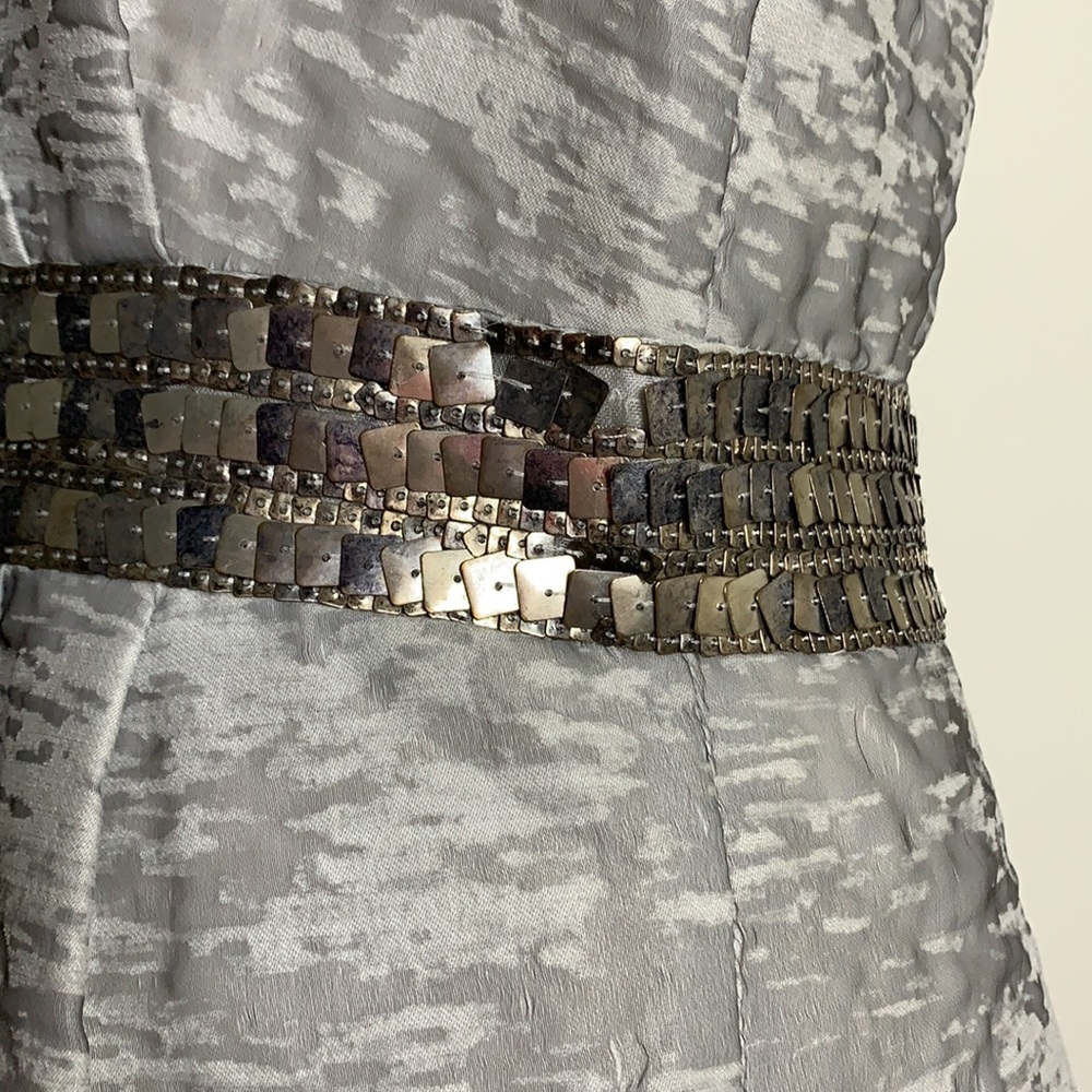 YIGAL AZROUEL Arctic Beaded Cowl Sheath Dress 8 - Picture 13 of 15
